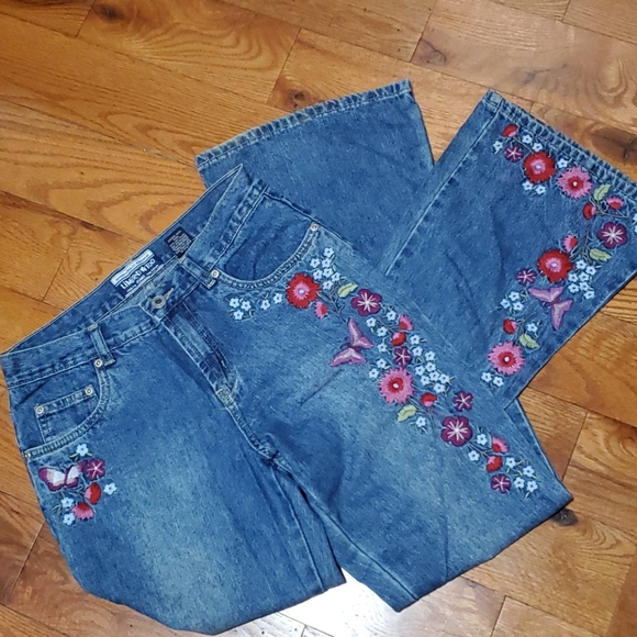 🦋Vintage Ltd Too Floral Embroidery Jeans - Picture 11 of 11